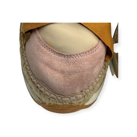 Free People ❤︎︎ Chapmin Ribbon Tie Espadrille Sneakers ❤︎︎ Tan Pink ❤︎︎ 39 8 8.5 - Picture 9 of 16